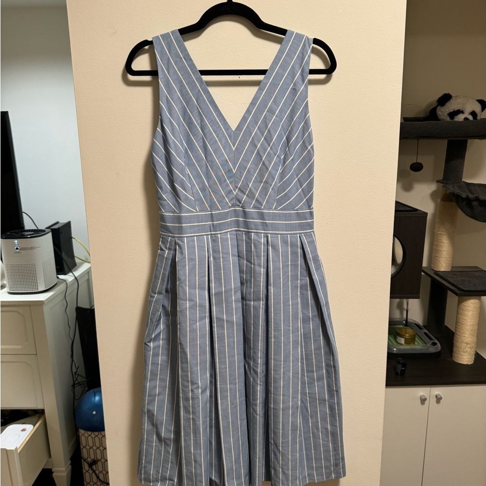 Gal Meets Glam Blue Stripped Dress